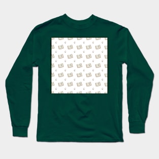 Pattern with open book Long Sleeve T-Shirt